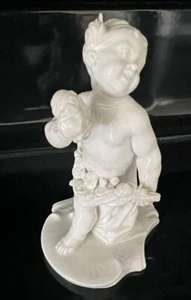 Nymphenburg White Porcelain Putti Cherub Figurine Four Seasons Spring Rococo - Picture 1 of 6
