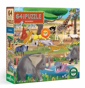 eeBoo Savanne 64-teiliges Puzzle - Bild 1 von 4