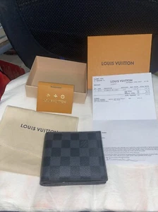 Authentic LOUIS VUITTON Men's Black CanvasWallet - Picture 1 of 3