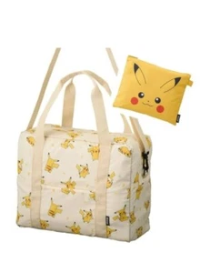 Pokémon Pikachu GoWell Folding Travel Tote Duffle Bag 23L Carry-On Trolley Strap - Picture 1 of 6
