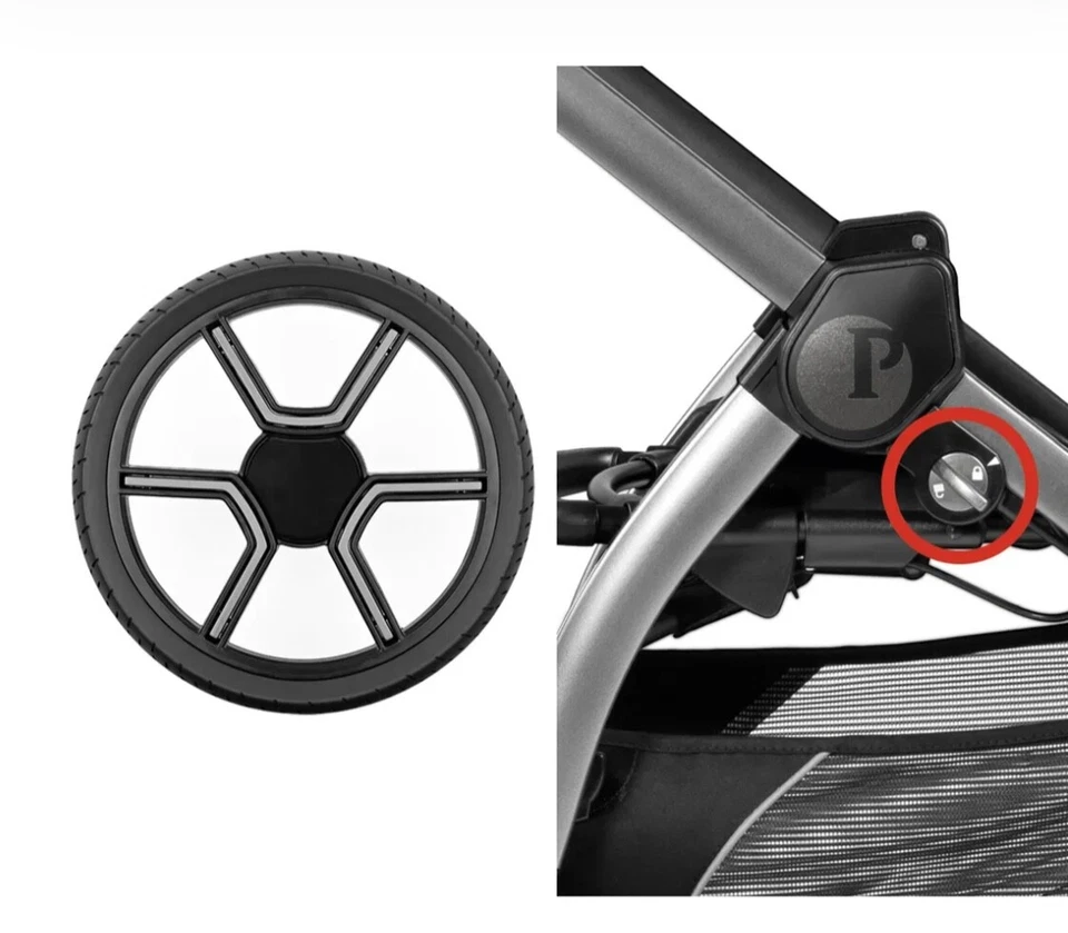 Peg Perego книга/Ypsi набор из 2 задних колес в сборе (коляски колеса) - Изображение 1 из 2