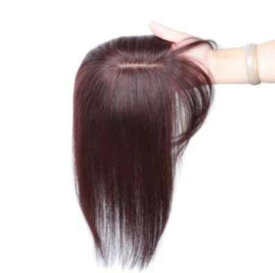 Pelucas con clip de base de seda lacta natural para cabello humano con flequillo  Foto 1 de 4