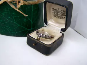 GORGEOUS VINTAGE 925 SOLID STERLING SILVER FULL ETERNITY MARCASITE RING SIZE L - Picture 1 of 15