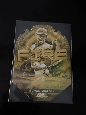 BYRON BUXTON 2022 TOPPS FIRE GOLD MINTED DIE-CUT ON FIRE #EF-27 - Image 1 of 2