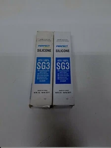 2× PERFECT VISION SILICONE SG3 CLEAR RTV 100% SG3-P1, 3oz NOS - Picture 1 of 3