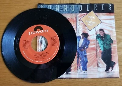The Commodores "Take It From Me & I Wanna Rock You" 45 RPM 7" Vinyl Record  - Image 1 of 2