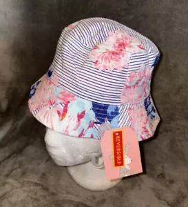 Joules Girls Sun Hat Reversible Bucket Hat Age 1-2 Years New Tagged - Picture 1 of 9