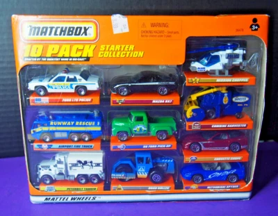 Matchbox 10 Pack Starter Collection 36478 Ford LTD Police Corvette Coupe MazdaRX - Image 1 of 4