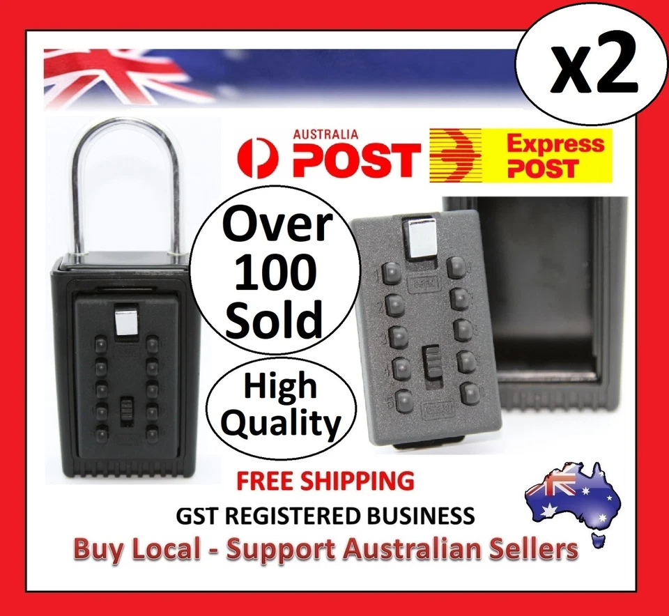 2 x SURF LOCK KEY SAFE BOX STORAGE PADLOCK COMBINATION MTB CYCLING RUNNING - image 1 of 4