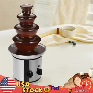 4 Tier Stainless Steel Luxury Hot Chocolate Cream Fondue Fountain Party Wedding - Picture 1 of 15