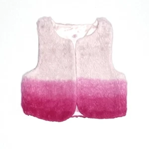 Xhilaration Girls Vest Faux Fur dressy Ombre Pink Size XS 4-5 - Picture 1 of 6