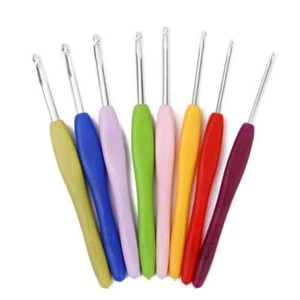 Aluminium Crochet Hooks For Crocheting Knitting Needles Yarn Craft Kit Pack Of 8 - Picture 1 of 5