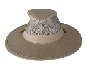 DPC Dorfman Pacific Co Men's Vented Mesh Fishing Hat Cap Size Medium Beige New - Picture 1 of 10
