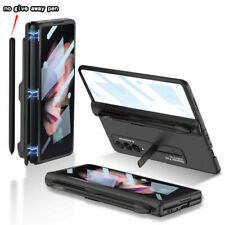 Case for samsung galaxy z fold 3 shockproof tempered glass hybrid folding cover