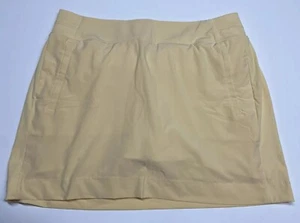 Athleta Women's Brooklyn Skort 16" LIGHT Yellow Skirt Shorts Size 14 POCKETS - Picture 1 of 9