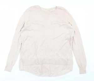 Indigo Womens Pink Crew Neck Cotton Blend Jumper Size 12 - Picture 1 of 12