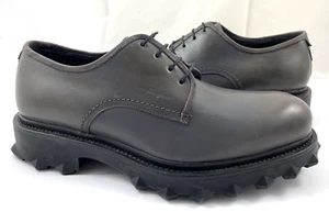 Ferragamo Para hombres 6.5 EEE Dassel 2 Tacos Suela Cuero Oxfords Zapatos Gris Reg $800 - Imagen 1 de 10