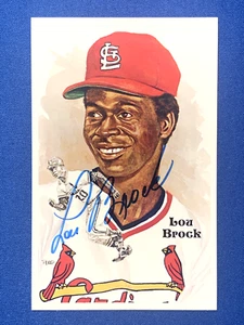 Lou Brock Autographed Perez Steele Original Postcard St. Louis Cardinals - Picture 1 of 2