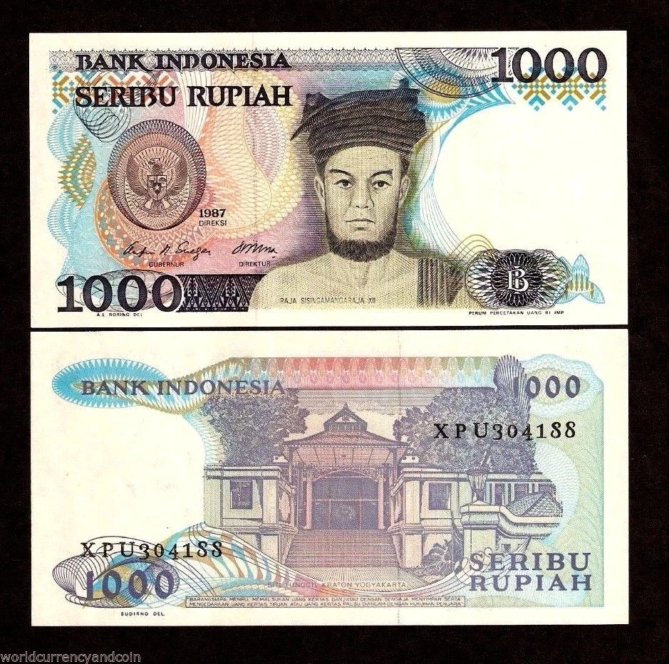 INDONESIA 1000 RUPIAH P124 1987 x 100 Pcs Replacement ORIGINAL BUNDLE UNC NOTE - Image 1 of 1