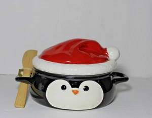 Brie Käse Bäcker Pinguin Schüssel Form Backspachtel offene Verpackung - Bild 1 von 5