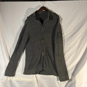 Calvin Klein Jeans Men’s Full Zip Sweater Gray Size XXL Cotton - Picture 1 of 4