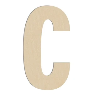 Large Wooden Letter C 17 Inch 1/4 in Thick Big Wood Letter Wall Decor DIY - Picture 1 of 7