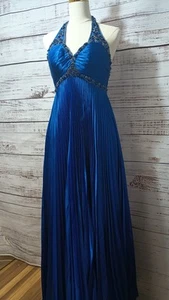 Abito da sera By Entice tg 0 blu royal gonna plissettata con top a tubino impreziosito - Foto 1 di 14