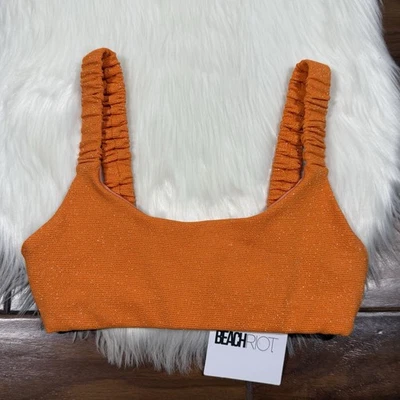 Beach Riot Women's Size Small Orange Haze Effie Swim Suit Bikini Top ONLY - Image 1 of 4