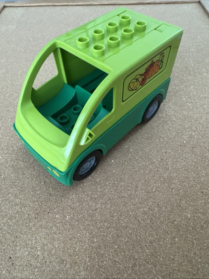 Lego Duplo CAMIÓN FURGONETA PRODUCTOS VEGETALES VERDES Entrega de comestibles Completo Foto 1 de 4