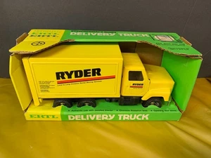 Vintage Ertl Ryder International Moving Truck Pressed Steel Mint In Box Yellow - Picture 1 of 4
