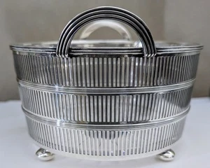 Watson 1905-29 Sterling Silver 925 Pierced Basket Ice Bucket w/ Glass Liner - Picture 1 of 7