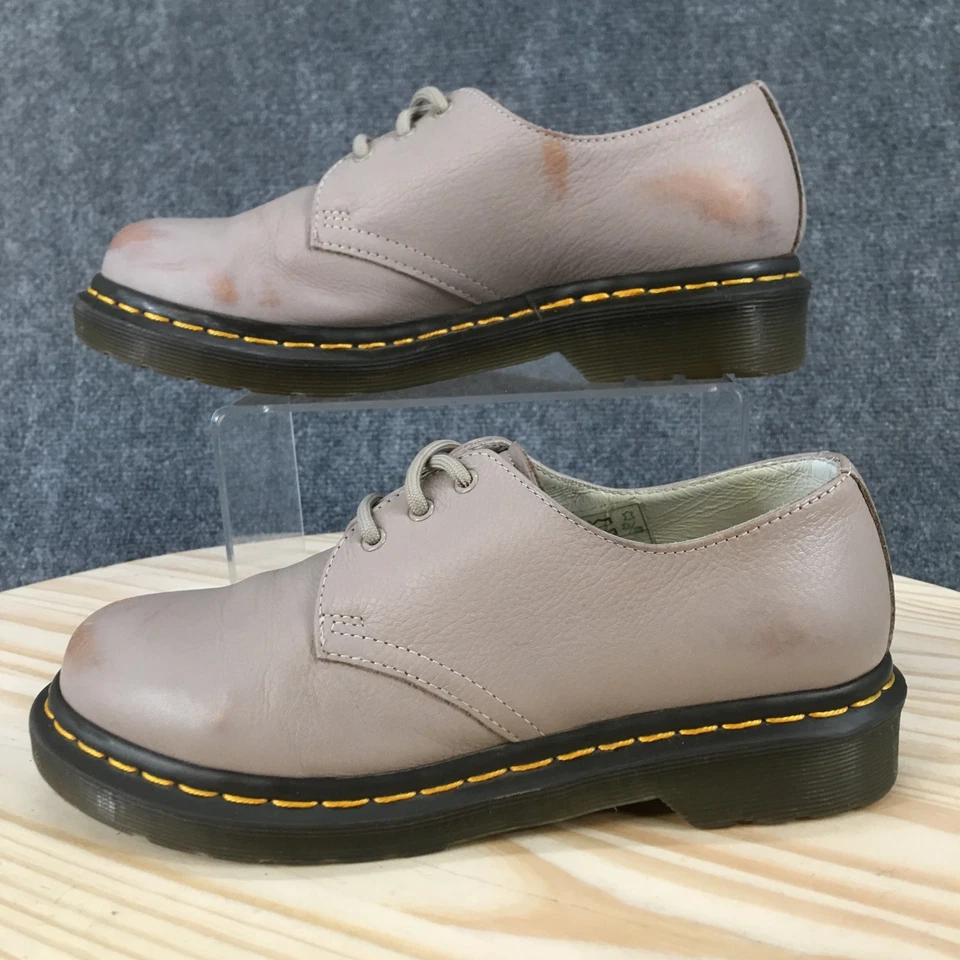 Zapatos Dr Martens para mujer 7 1461 Virginia Oxford con cordones parte superior baja cuero beige Foto 1 de 4