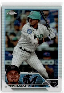 2023 TOPPS CHROME UPDATE REFRACTOR LUIS ARRAEZ MARLINS - Bild 1 von 2