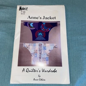 Anne's Jacket Sewing Pattern A Quilter's Wardrobe F 125 Uncut - Picture 1 of 3