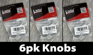 6pk KAISH K1835-Negro 30mm Diseño Rayas Aluminio Perillas, Negro - Imagen 1 de 5