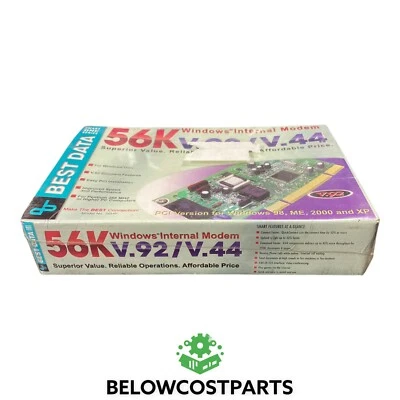 Best Data Windows Internal Modem 56HP 56K V.92/V.44 98 XE 2000 PCI Version - Image 1 of 3