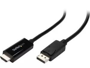 StarTech.com DP2HDMM1MB 3 ft. Black 1 x DisplayPort (20 pin) Male Input to 1 x - Picture 1 of 2