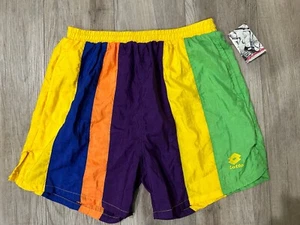 NWT Vintage Lotto 80’s Color Block Athletic Shorts Sz XL - Picture 1 of 10