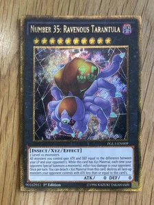 Yugioh Nummer 35: Gefräßige Tarantel PGL3-DE009 Gold Secret Rare 1. Auflage NM - Bild 1 von 2