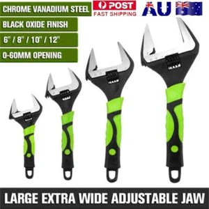 EXTRA WIDE DEEP JAW SHIFTER Adjustable Wrench Spanner 6/8/10/12" 0-60MM OpeniES - Picture 1 of 17