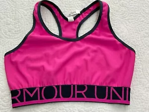 Under Armour Sports Bra SMALL XS racerback pink not padded compression - Picture 1 of 3