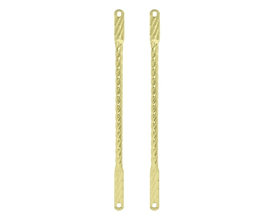 F&R VINTAGE LOWRIDER 18" LONG SQUARE TWISTED SPRING GOLD FORK BARS 20" BICYCLE - Image 1 of 1