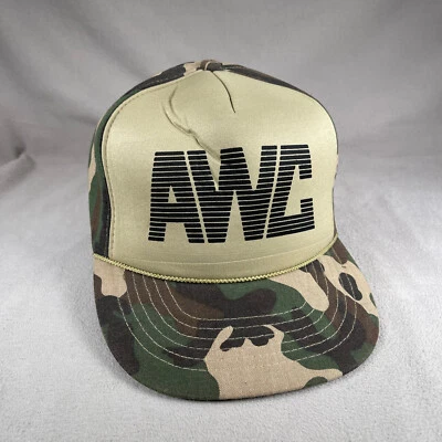 Boné AWC masculino OS verde camuflagem vintage Snapback caminhoneiro George - Imagem 1 de 4