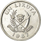 [#758180] Monnaie, CONGO, DEMOCRATIC REPUBLIC, Likuta, 1967, TTB, Aluminium, KM:
