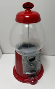 Vintage 11" Gumball Candy Machine Red Metal Glass Globe - Picture 1 of 8