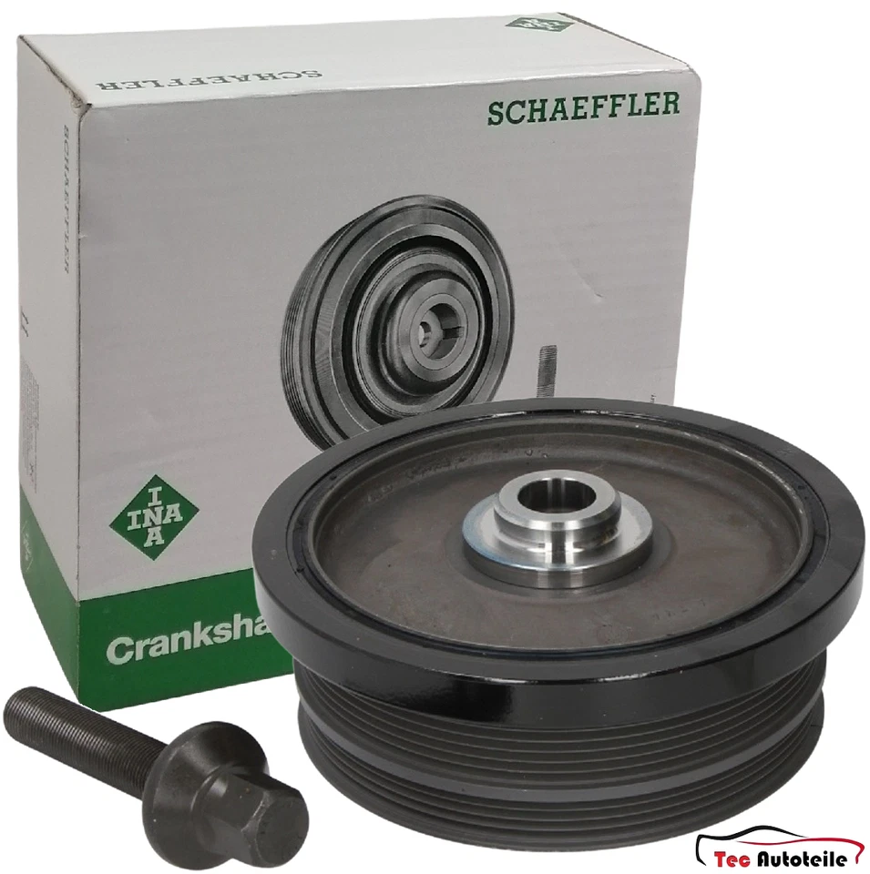 INA Riemenscheibe Kurbelwelle BMW 1er E87 3er E90 5er E60 X3 2.0d M47 D20 204D4 - Bild 1 von 1