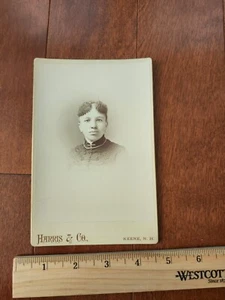c. 1885 Bizarre Hairdo Woman Cabinet Photograph Keene New Hampshire - Picture 1 of 3