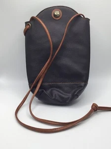 Heroing Designer Ladies Women’s Small Leather Crossbody Bag Dark Brown & Tan - Picture 1 of 3