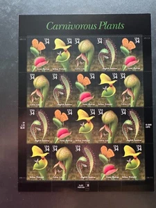 Scott #3528 Carnivorous Plants Pane of 20 34¢ Stamps (2001) - Picture 1 of 1