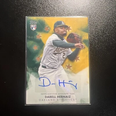 Darell Hernaiz Gold Rookie Autograph 37/50 Super Short Print Topps Update 2024 - Image 1 of 3